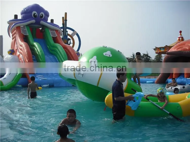 Lanqu inflatable water park with Pool and Slide