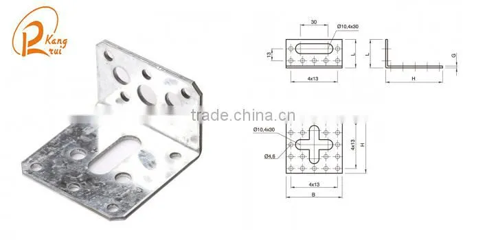 Galvanized Sheet Steel With Equal Length Angel Wood Connector