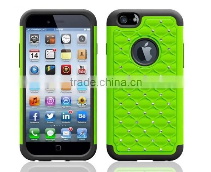 Durable Quality For iPhone 6s Bling Bling Silicon Heavy Duty Back Cover