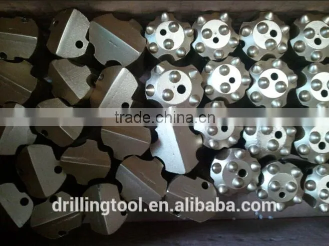 R32/R22 button bit, 7, 9 buttons, ballistic and spherical carbide button bit