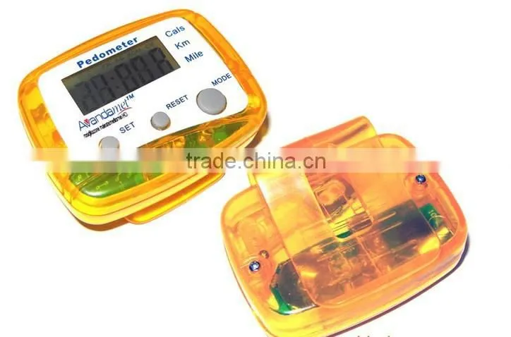 3 Buttons Digital Calorie Pedometer With Weight and Stride setting Function