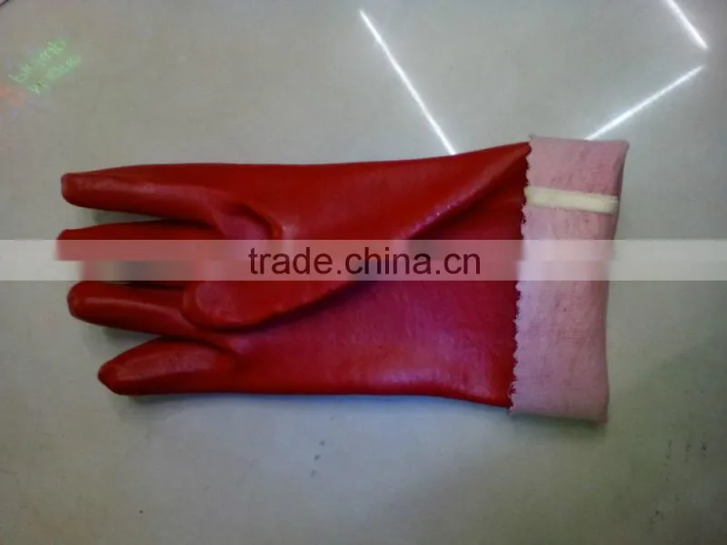 PVC red gloves china supplier