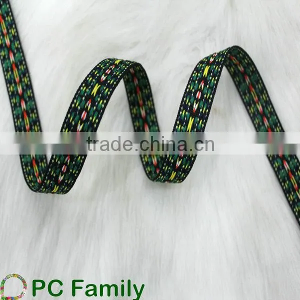 1.5cm green embroidery ribbon