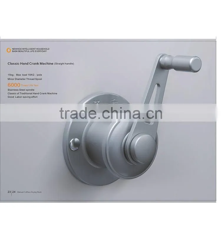 Aluminum Manual Laundry Rack Hanger Ceiling Mounted Hangers