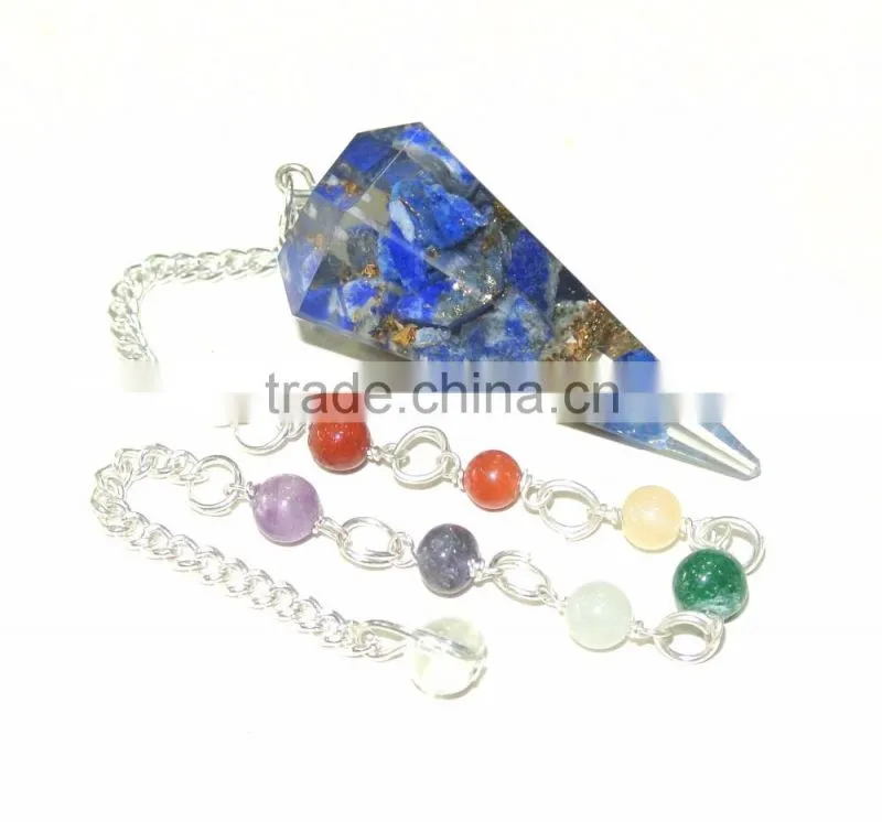 Wholesale Of Orgone Chakra Pendulum : ORGONE RED JASPER CHAKRA CHAIN PENDULUM