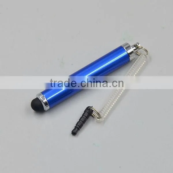 Custom Logo Mini Stylus Pen for Cellphone with Dust Plug