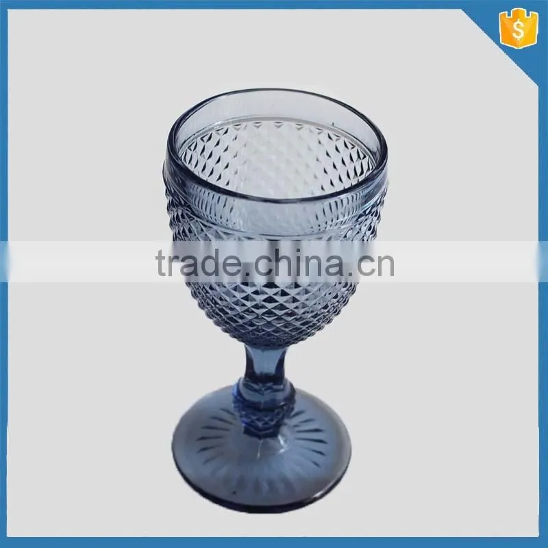 350ml stemware pineapple pattern coloured drinking glass wine cup