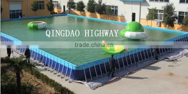 Giant Collapsible steel frame portable swimming pools for playing center
