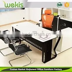 Black color modern office desk executive ceo desk glass office table in office furniture