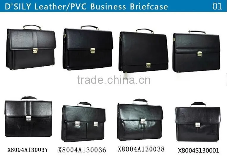Custom classical Designer PVC Leather Briefcase For Men / Hard Briefcase business bag