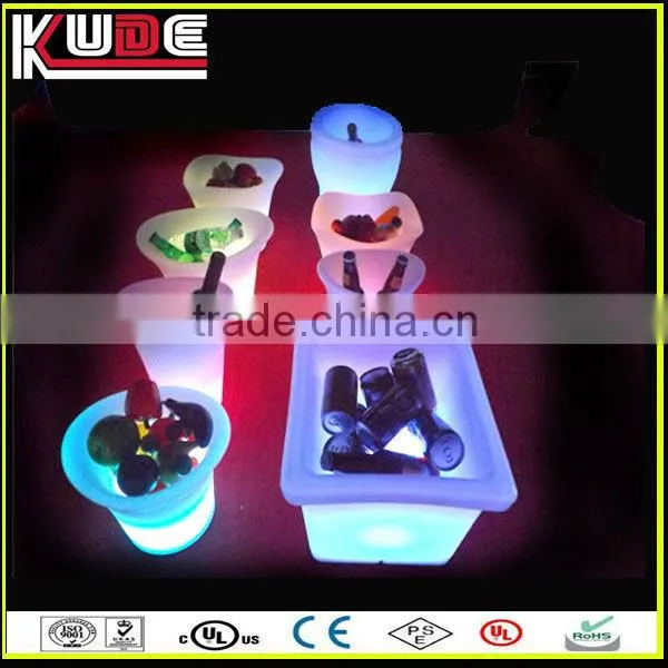 LED ice bucket for beer, large led ice bucket