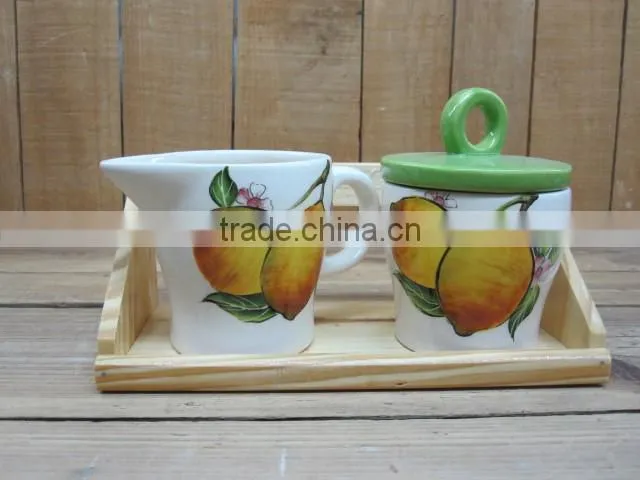 Wholesale cheap plain ceramic mugs with fruit print