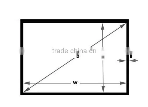 Fixed Frame Screen Glass Fabric White Grey Front Projection Ratio 16:9/ 4:3/1:1 PVC projection screen for home theater education