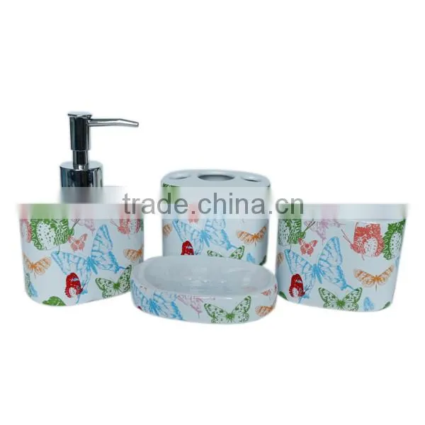 Home garden red bathroom accessories sets