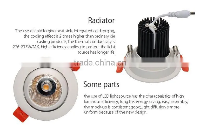 Trending hot products adjustable cob 2016 new led down light