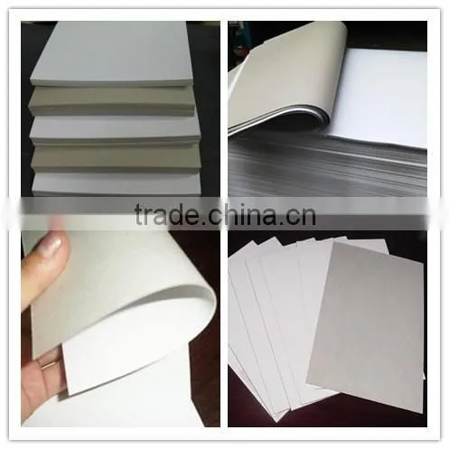 2016 hot sell white coated duplex board grey back in cheap price with good quality