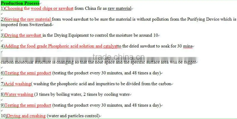 Anthracite coal based activated carbon factory selling price