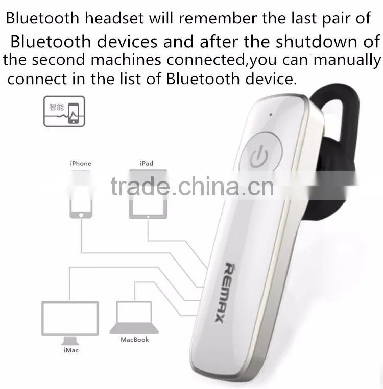 Remax bluetooth 4.1 bluetooth headphone for iPhone Handsfree Clip USB Car Charger invisible bluetooth earphone