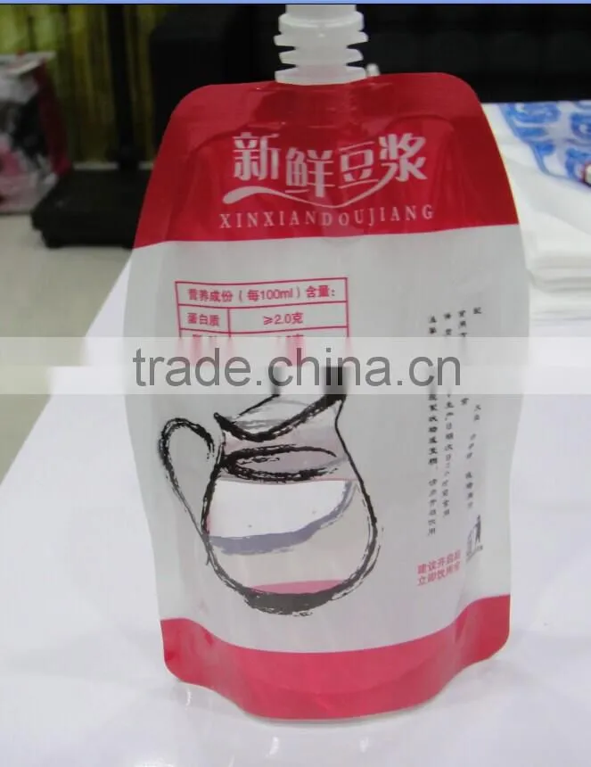 Soy Milk Packaging pouch with spout