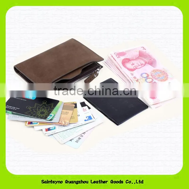 15642 Bifold genuine leather mens wallets RFID blocking leather wallet for men