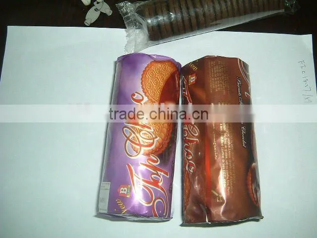 Automatic square biscuit on edge envelop packing machine