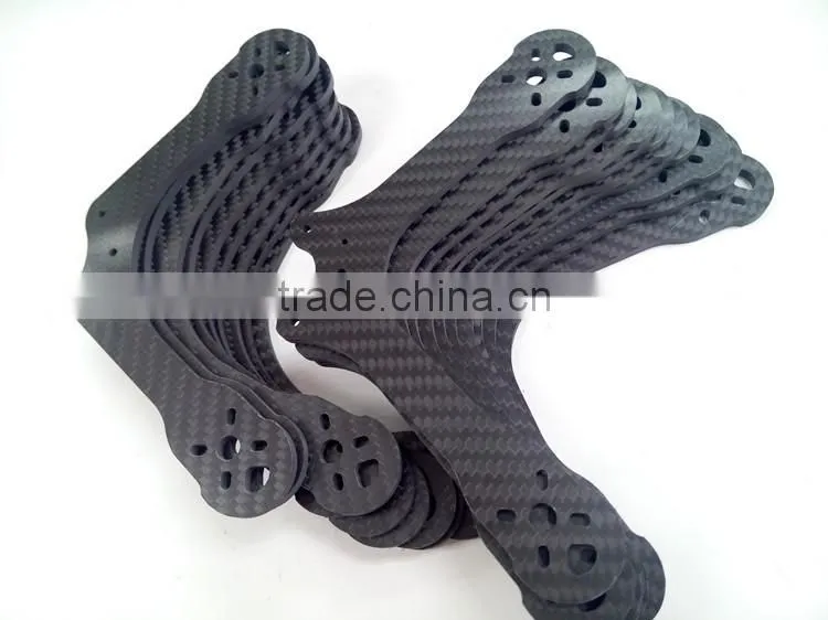 Quality 100% carbon fibre sheet cnc parts engineered for UAV aircraft structural applications
