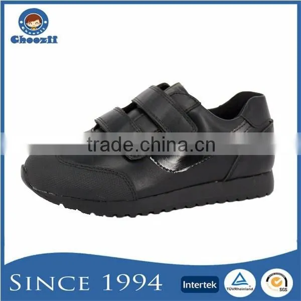 2016 Wholesale Skidproof Pure Leather Children Athletic School Shoes