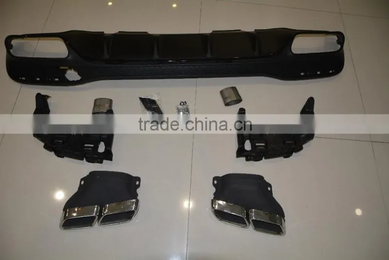 W166 GLE63 AMG rear diffuser with exhaust tips muffler pipe