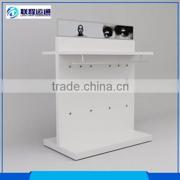Garment clothes hairline brushed stainless wall display hanging rack