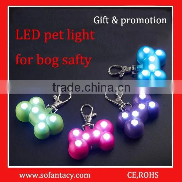 branded led pet safety light for small animal
