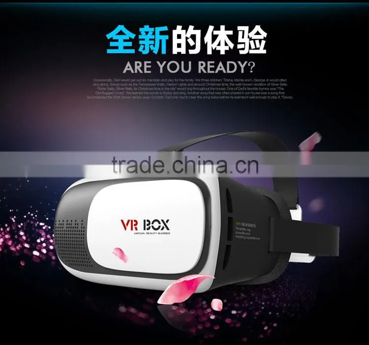 2016 top quality enchanced version vr glasses 3d vr headset 2nd generation for 4-6 inch smartphones