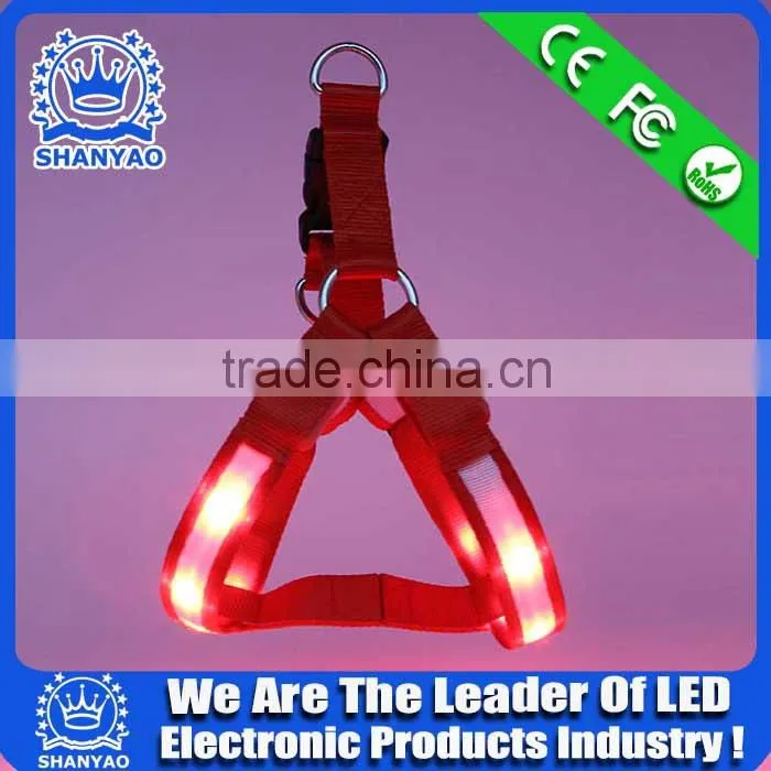 2015 Hot Selling LED Glowing Pet Training Harness