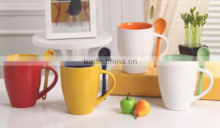High Quality New Design Ceramic Coffee Mug with laddle