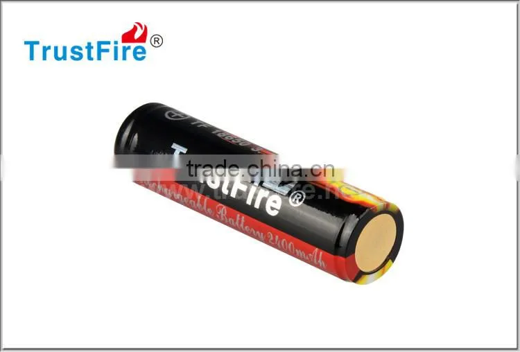 TrustFire 18650 rechargeable battery 18650 lithium battery 3.7v 2400mah li-ion battery with protect circuit board
