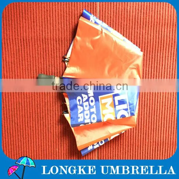 2 fold 30" radius polyester with sliver coating auto open advertising golf umbrella for promotion