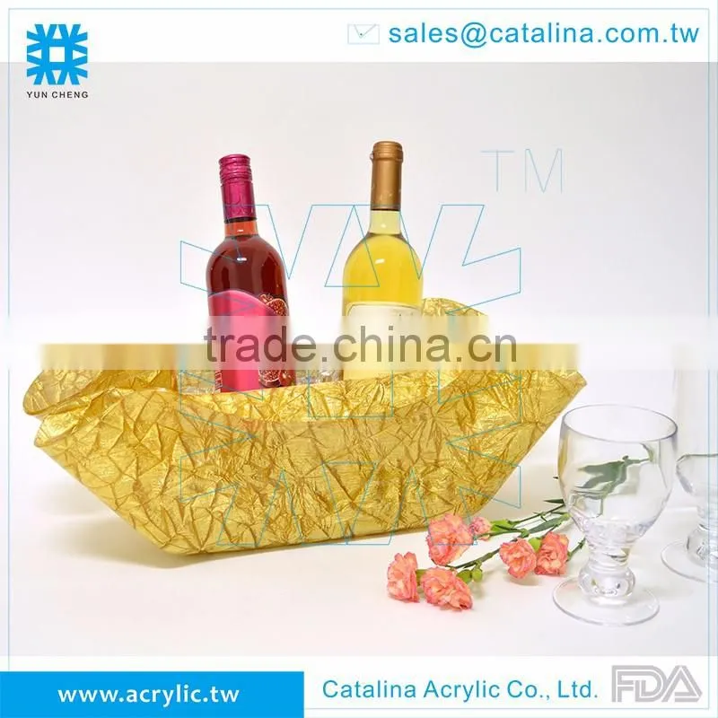 Functional Acrylic Wine Barrel Beverage Cooler Box Snack food Storage Plastic Bucket