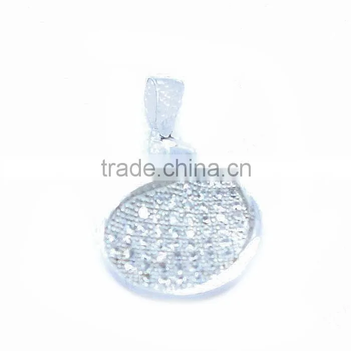 popular sterling silver set tiny CZ mirco pave setting simple and beautiful