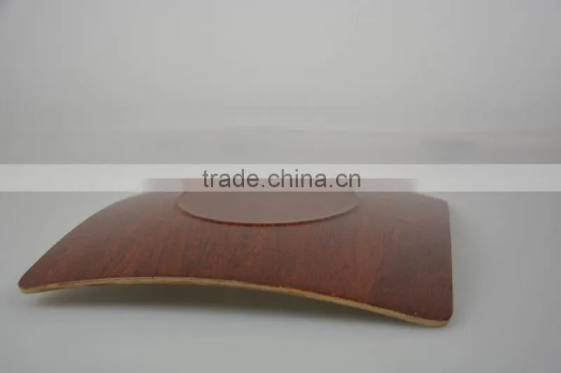 Bauble Red Brown Color China Square Shape Elegance Tea Pastries Gift Square Wooden Dinner Plate