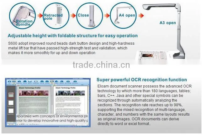 USB office supply HD auto focus high speed portable High Resolution Scanner