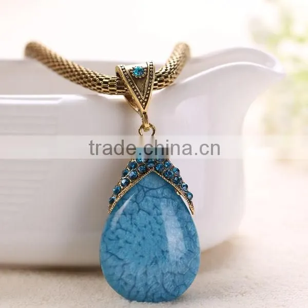 European Women Stone Alloy Necklace Wholesale
