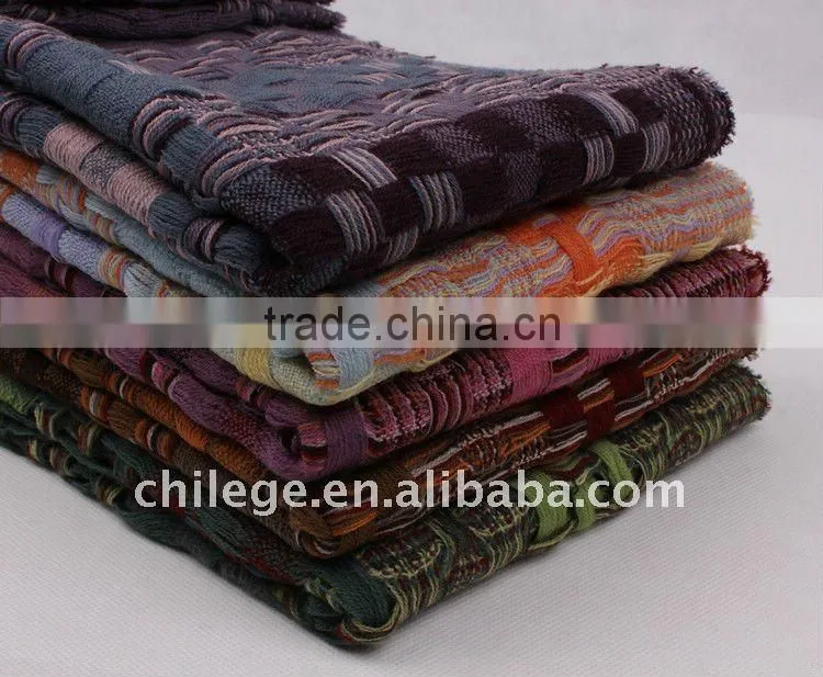 cheap fashion wool crochet multi colors ring scarfs