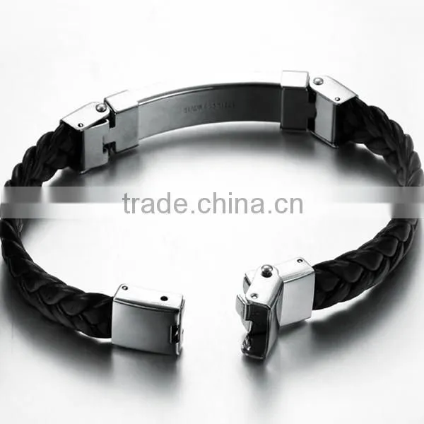 Fashion Colorful Titanium Steel Leather Bracelets Design