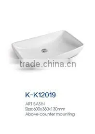 bathroom 650mm ceramic big size counter top wash hand basin