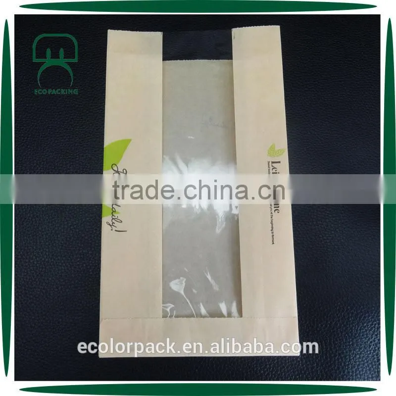 Custom Logo Food Grade Greaseproof Paper Bread Bag
