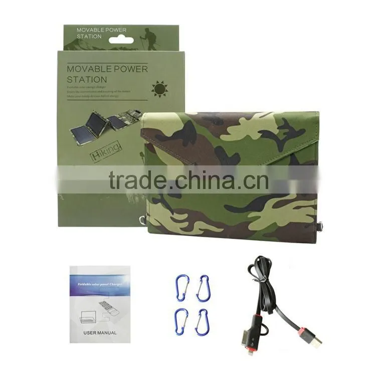 High efficiency solar power outdoor charging panel solar 14w for mobile,tablet,laptop