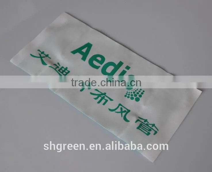 Name brand apparel folded woven label for T-shirt