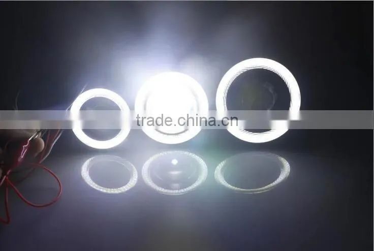 Super Bright 3 Inch LED Fog Lights with Blue COB Halo Angel Eye Rings Car DRL
