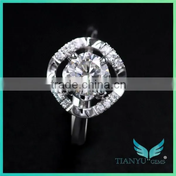 Moissanite online store platinum moissanite 2carat eternity wedding ring