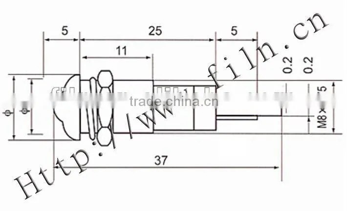 FL1-024 220v ac control panel indicator light
