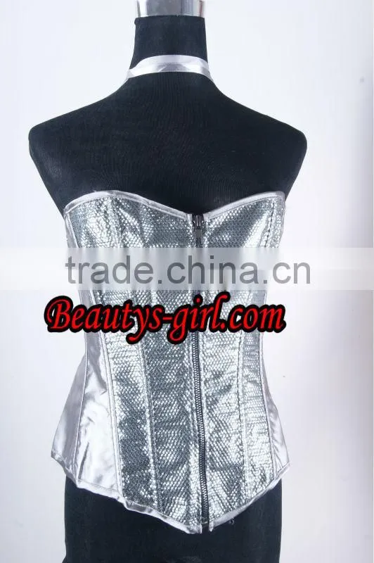 Hot sale Silvery fashionable sexy corset lingerie For Party